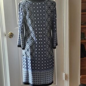 Ronni Nicole Geometric Long Sleeve Dress